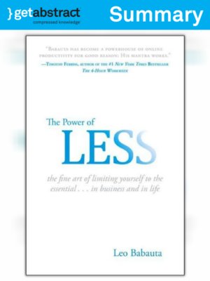 cover image of The Power of Less (Summary)